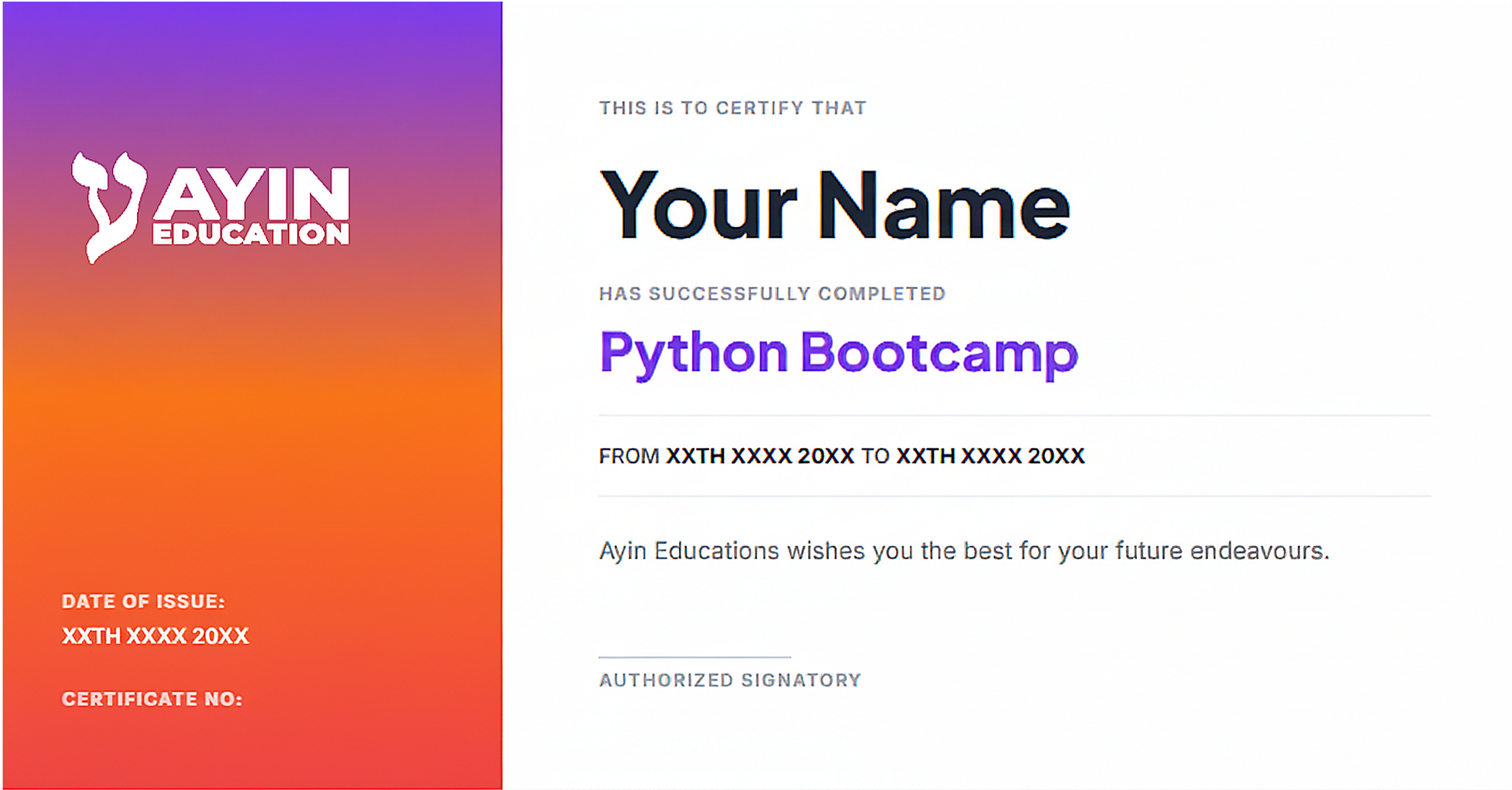 Course Completion Certificate